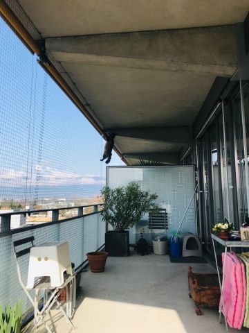 Balcon moderne toiles solaires verticales