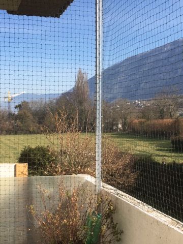 Balcon avec jardinière et porte