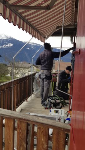 Balcon, porte, bavolet