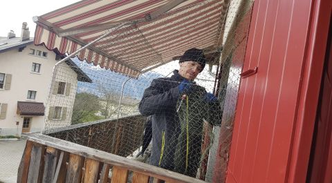 Balcon, porte, bavolet