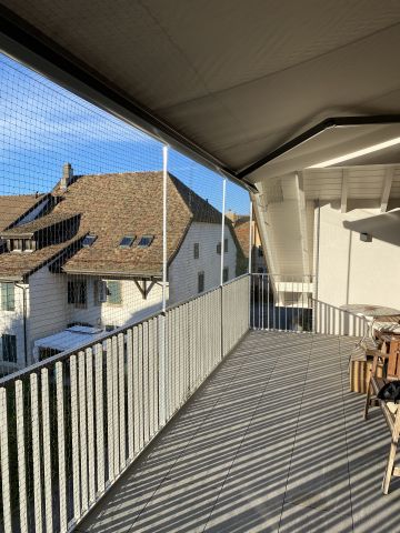 Balcon partiellement couvert + couverture