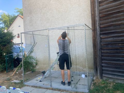 Catio adossé à maison