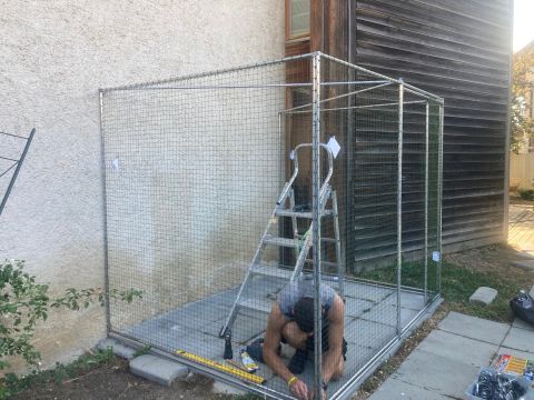 Catio adossé à maison