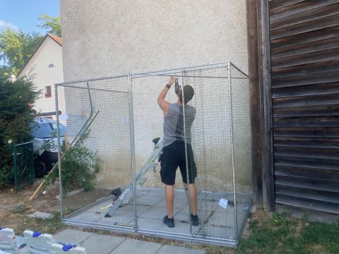 Catio adossé à maison