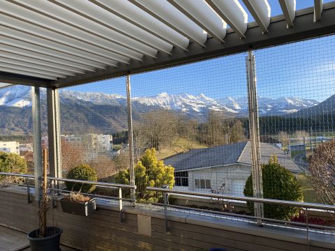 Balcon cadres filet coulissant