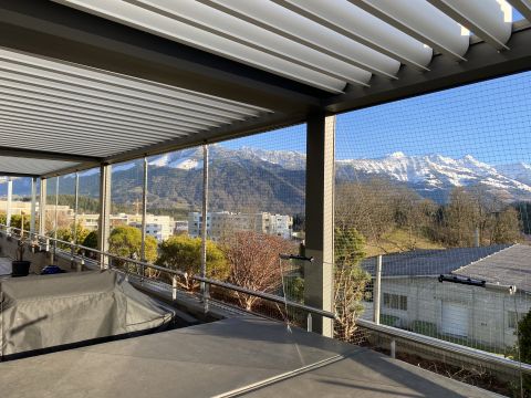 Balcon cadres filet coulissant
