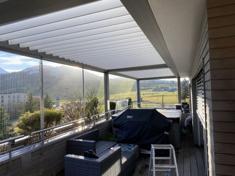 Balcon cadres filet coulissant