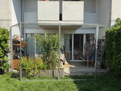 Catio adossé à maison