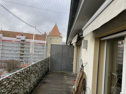 Balcon avec couverture